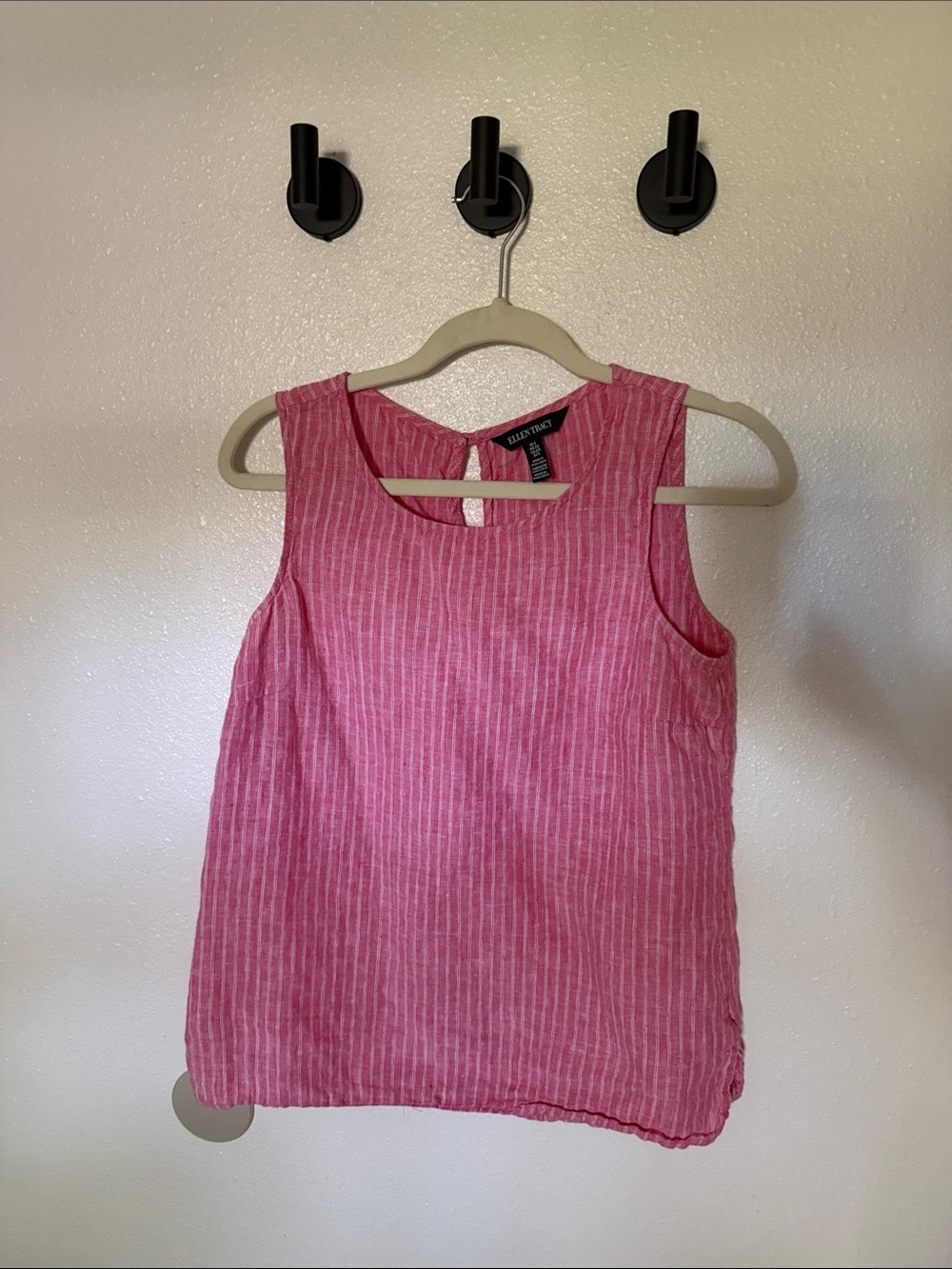 Ellen Tracy Pink Striped Sleeveless Camisole